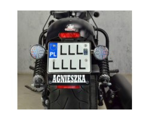Motorcycle personalization under the license plate Motorcycle personalization under the license plate