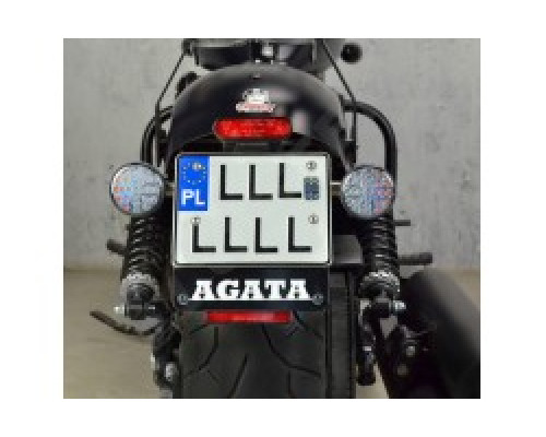 Motorcycle personalization under the license plate Motorcycle personalization under the license plate