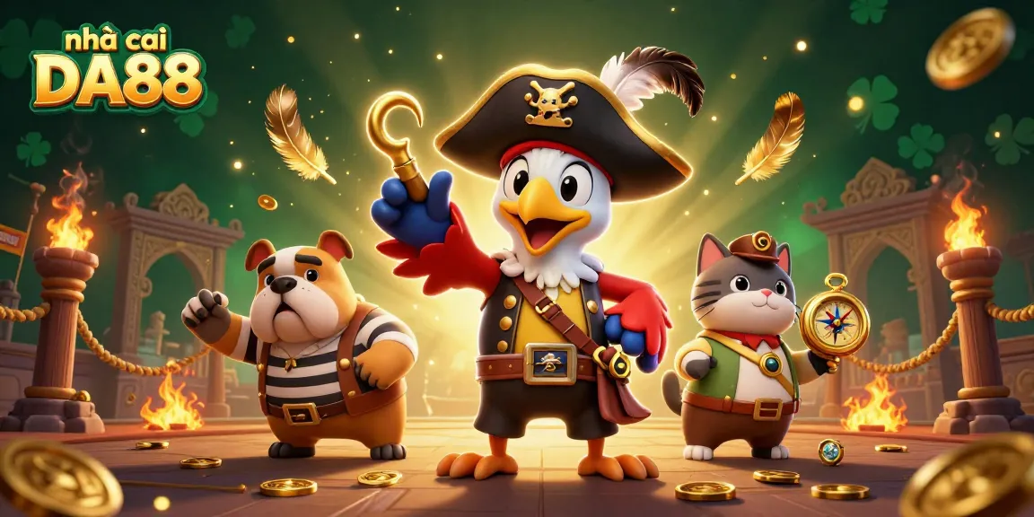 Experience thrilling gaming adventures at nhà cái DA88 with vibrant 3D characters and dynamic casino elements.
