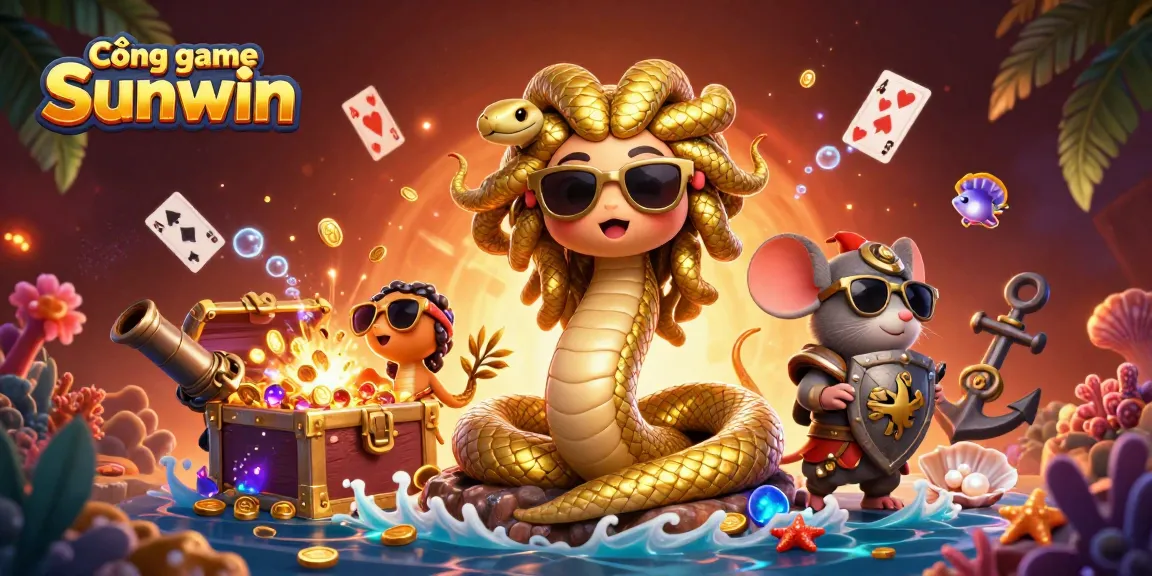 Experience the thrilling world of Cổng game Sunwin with exciting underwater treasures and vibrant casino elements.
