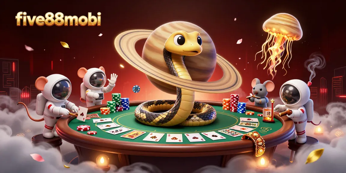 Bet on five88mobi with tiny astronaut mice enjoying a cosmic roulette scene.